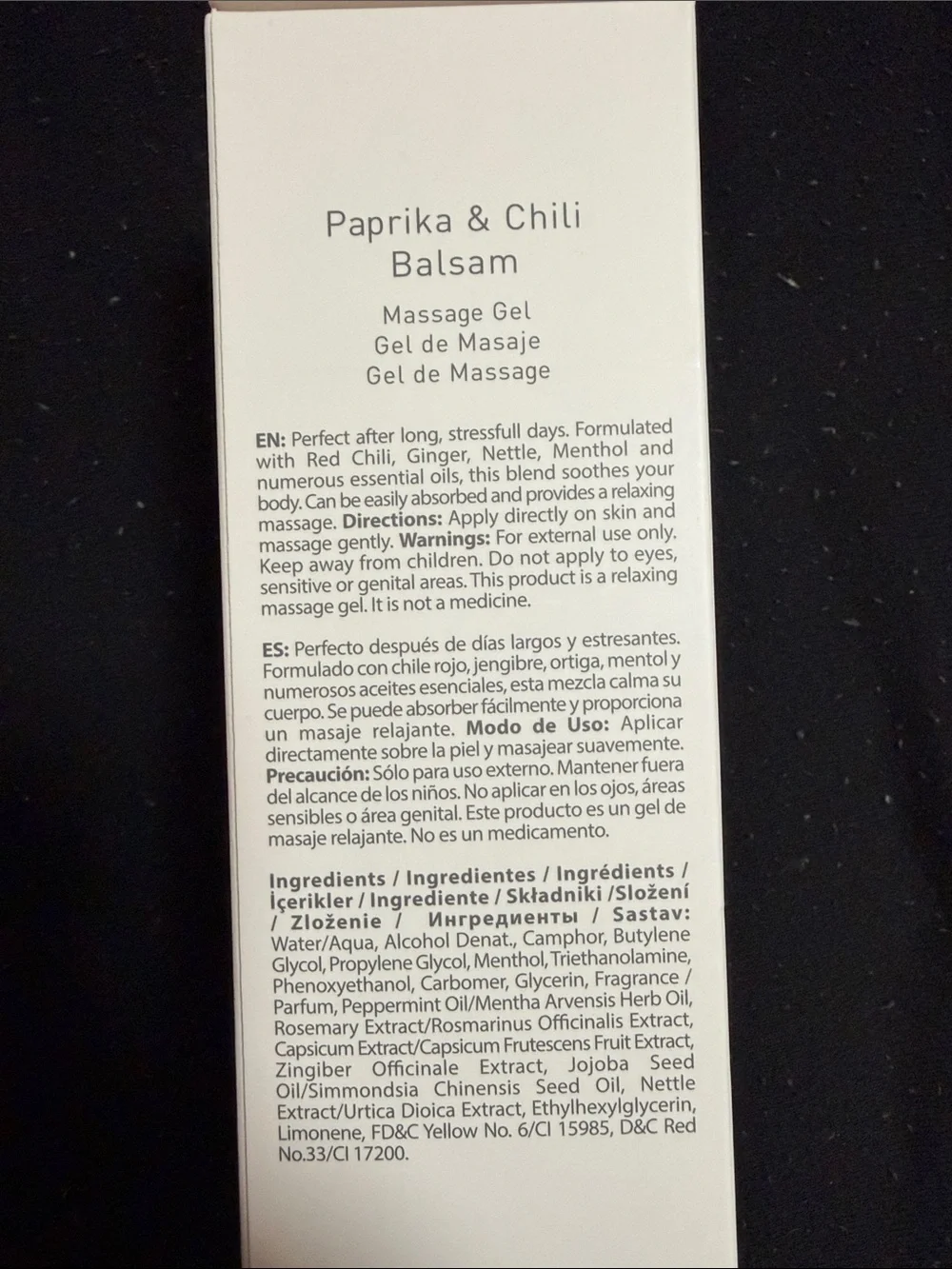 DR. C. TUNA Paprika & Chili Balsam Massage Gel - White Packaging